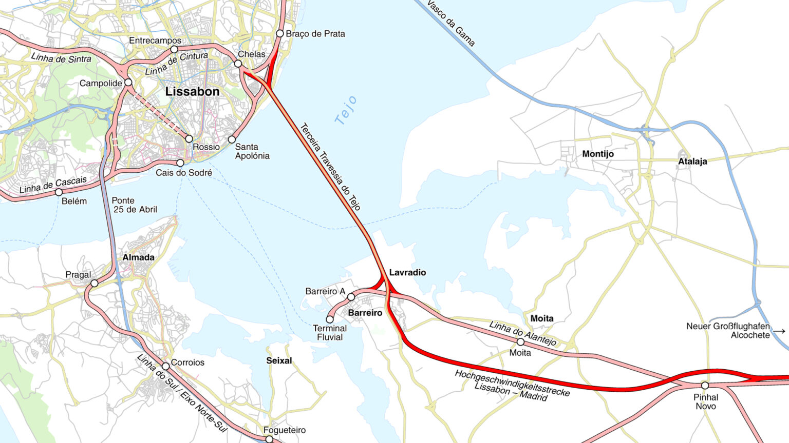 Moita, Montijo e Seixal querem a terceira ponte sobre o Tejo