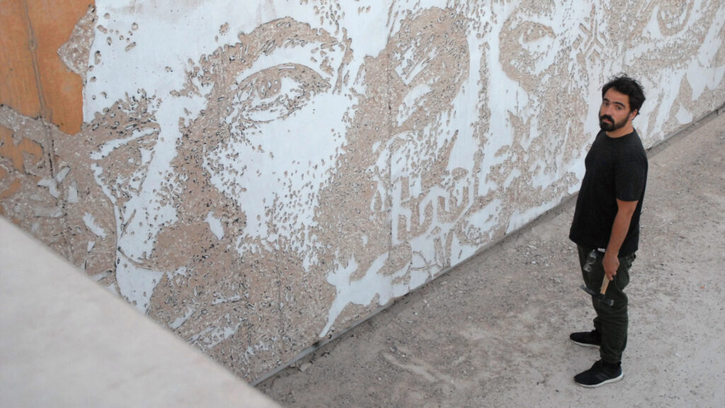 Mural de Vhils em Setúbal